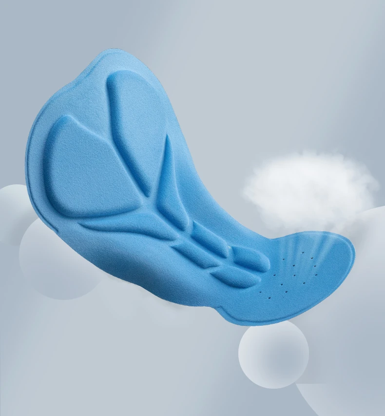 Badana ST-MULTI de espuma azul del culotte Rockbros RK2004, con los canales de ventilación perforados