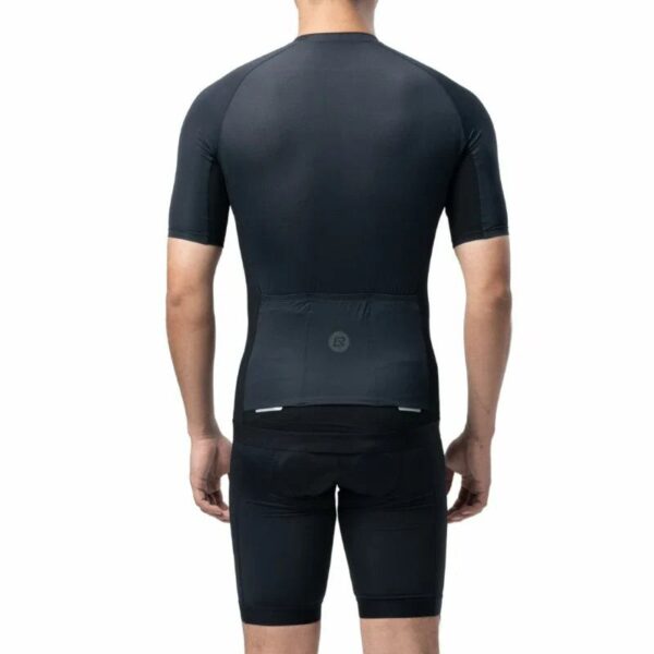 Maillot de ciclismo hombre ZH0708BK Rockbros negro - espalda con tres bolsillos