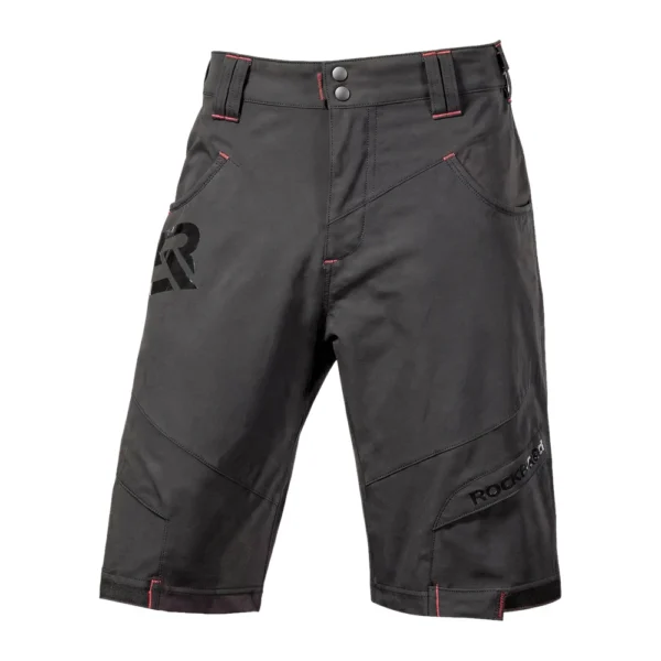Short MTB para hombre Rockbros YPK020 negro visto de frente sobre fondo blanco