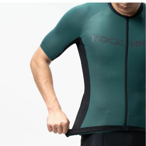 Maillot de ciclismo hombre ZH0708G Rockbros verde - basta elástica con silicona