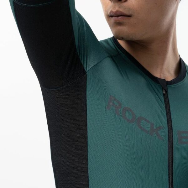 Maillot de ciclismo hombre ZH0708G Rockbros verde - panel lateral de malla