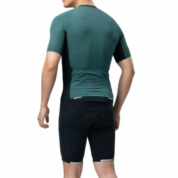 Maillot de ciclismo hombre ZH0708G Rockbros verde - espalda con bolsillos