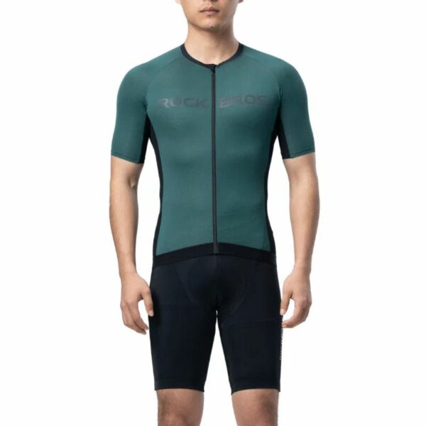 Maillot de ciclismo hombre ZH0708G Rockbros verde - puesto, vista frontal