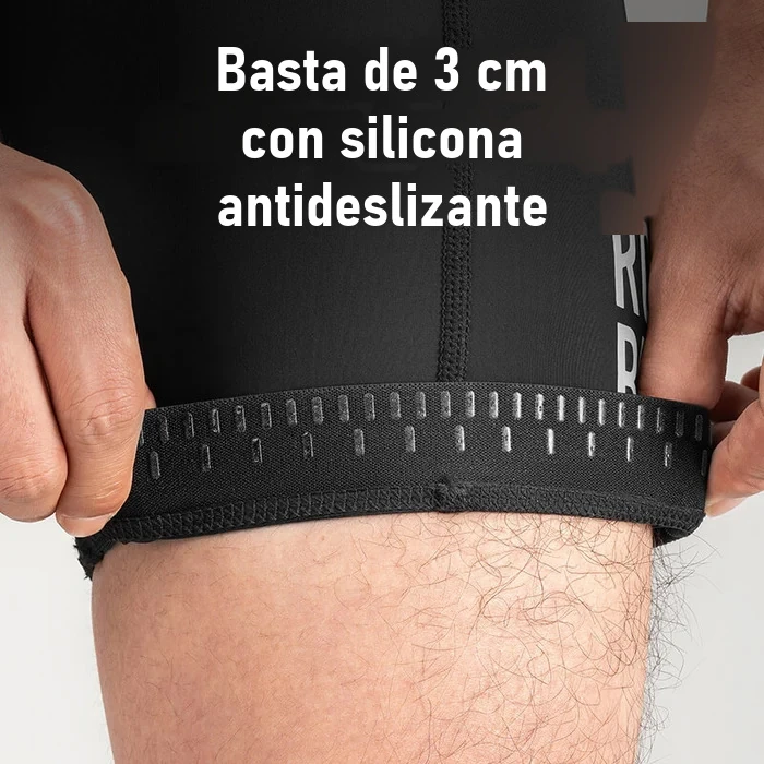 Basta del culotte Rockbros YDDK001 estirada, con la banda de silicona antideslizante a la vista