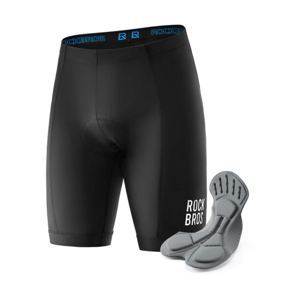 Culotte de ciclismo para hombre Rockbros YDDK001 negro, con badana de espuma