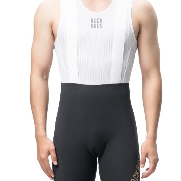 Culotte con tirantes RK2800 Rockbros negro - puesto, vista frontal
