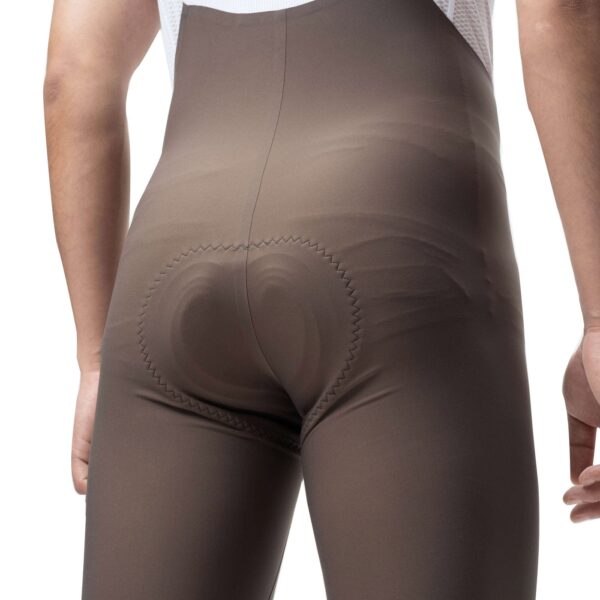 Culotte con tirantes RK2800 Rockbros marrón - badana 3D vista trasera