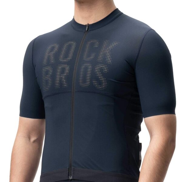 Jersey de ciclismo hombre YDD25BL Rockbros azul - puesto, vista de tres cuartos