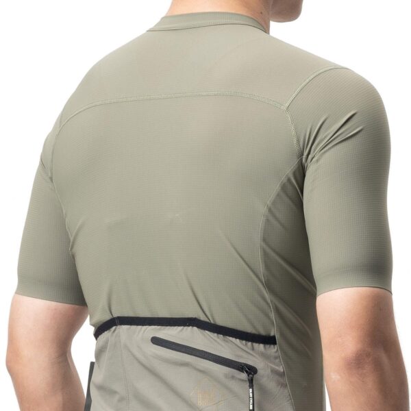 Jersey de ciclismo hombre YDD25GR Rockbros verde - bolsillo trasero con cierre