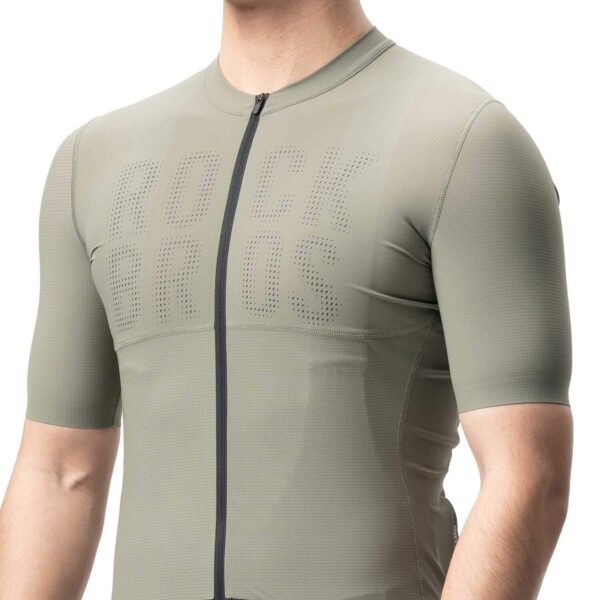 Jersey de ciclismo hombre YDD25GR Rockbros verde - puesto, vista de tres cuartos