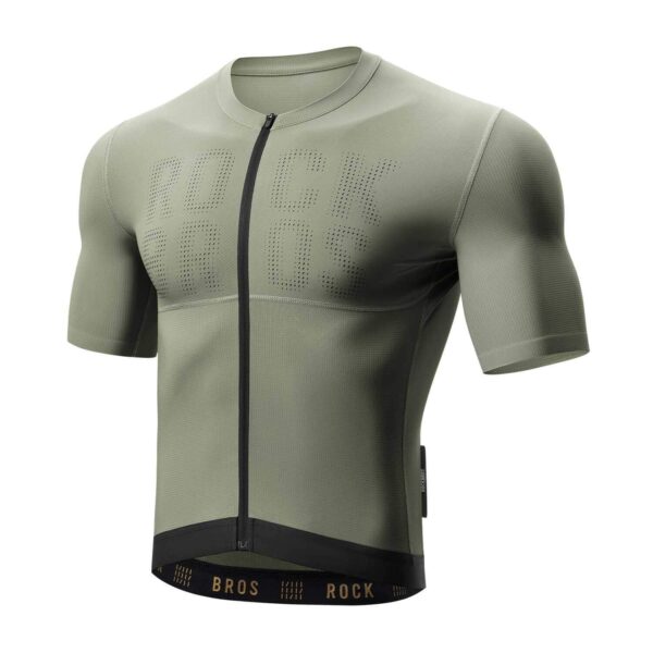 Jersey de ciclismo hombre YDD25GR Rockbros verde - vista frontal