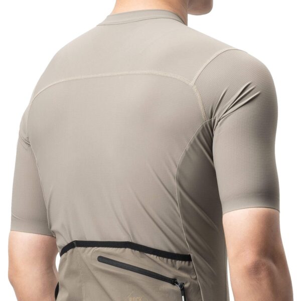 Jersey de ciclismo hombre YDD25W Rockbros beige - bolsillo trasero con cierre