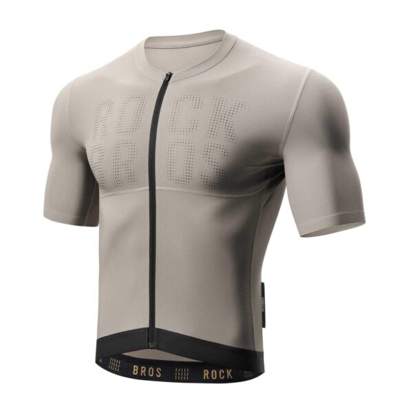 Jersey de ciclismo hombre YDD25W Rockbros beige - vista frontal