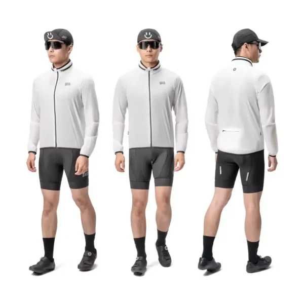 Casaca Ciclismo Reflectante Blanco Rockbros - Imagen 2