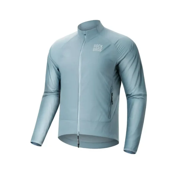 Casaca Cortavientos Ciclismo Celeste Rockbros
