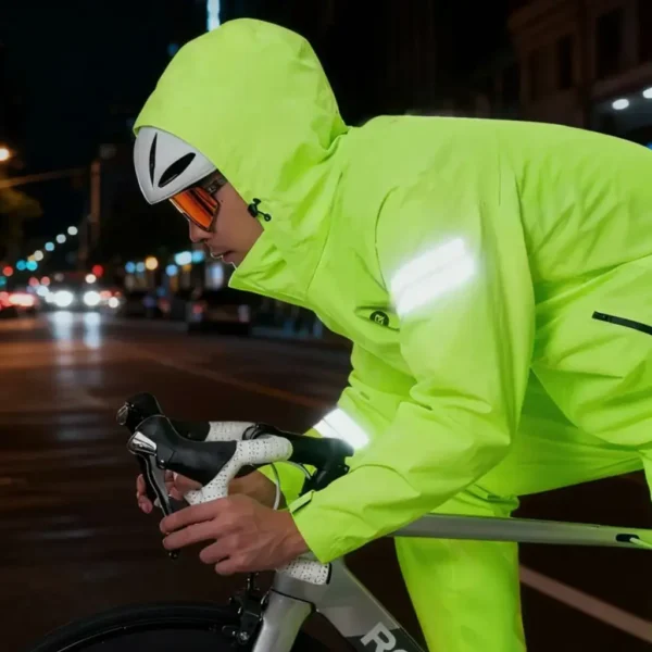 Casaca Impermeable Ciclismo fosforescente  Rockbros - Imagen 3
