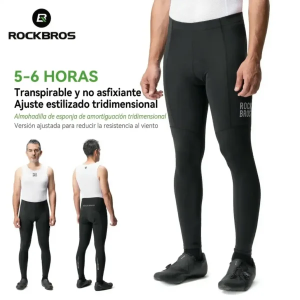 Pantalones de ciclismo para hombre transpirables y acolchados - Imagen 2
