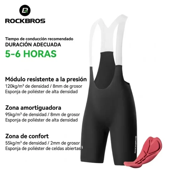 Culotte con tirantes negro Rockbros - Imagen 4