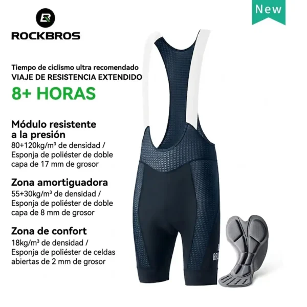 Culotte con tirantes azul Rockbros - Imagen 2