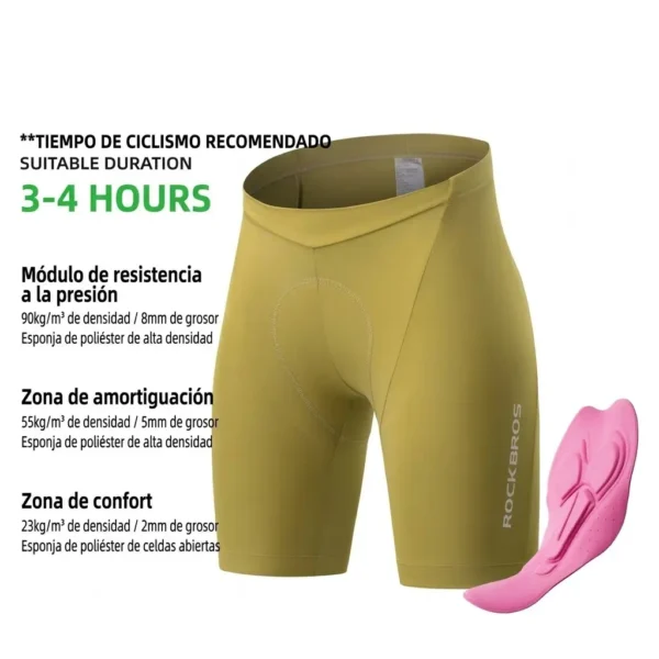 Short culotte amarillo Rockbros - Imagen 2