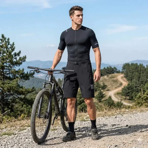 Short Ciclismo Verano Negros Rockbros - Imagen 4