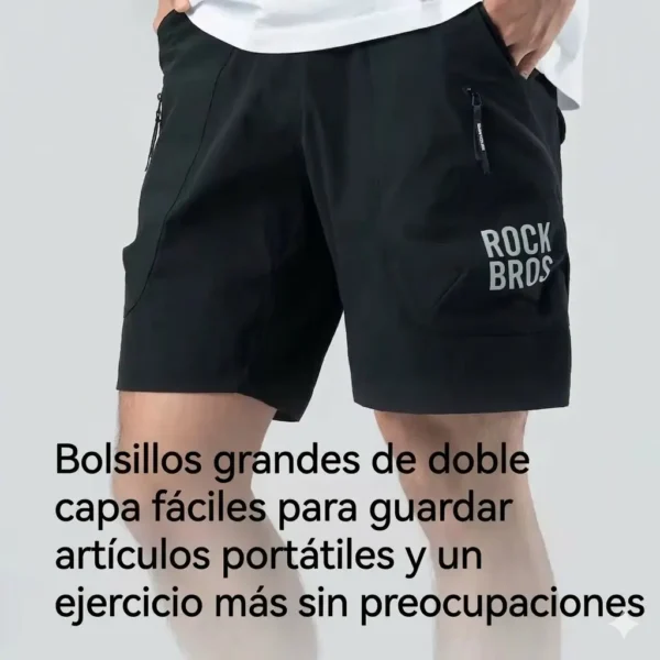 Short Ciclismo Verano Negros Rockbros - Imagen 3