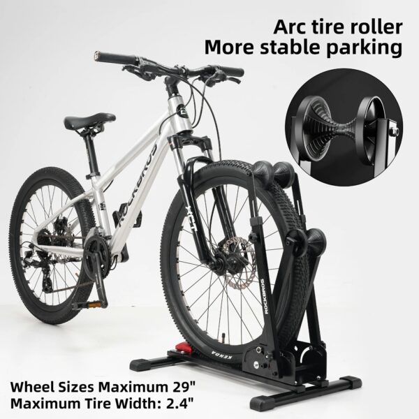 Soporte Bicicleta 2 en 1 Plegable Vertical Acero al Carbono 24-27.5 Pulgadas ROCKBROS