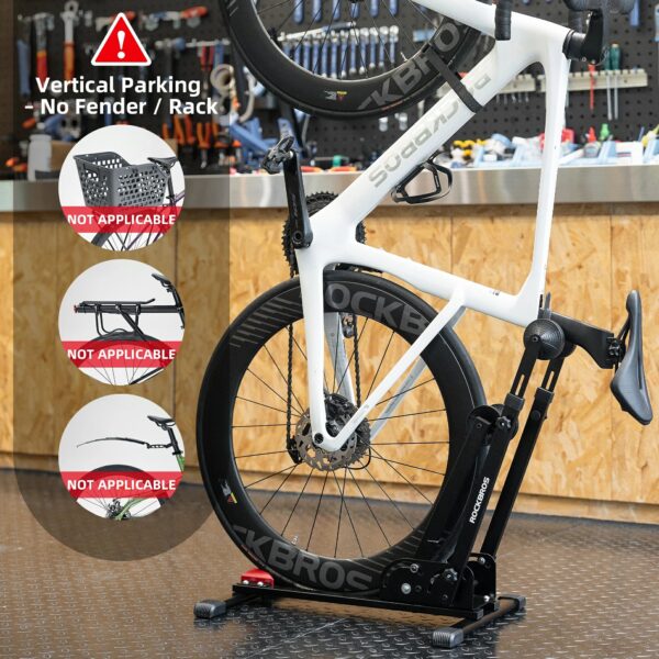 Soporte Bicicleta 2 en 1 Plegable Vertical Acero al Carbono 24-27.5 Pulgadas ROCKBROS