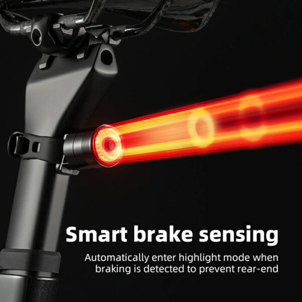 Luz Trasera Bicicleta Q5 Mini Sensor de Freno USB-C ROCKBROS