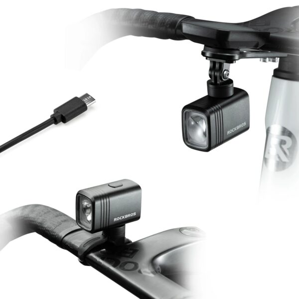 Luz Delantera Bicicleta M6 1000 Lúmenes USB-C Pantalla Digital ROCKBROS
