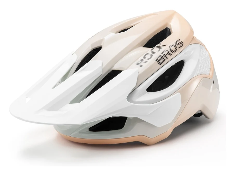 Casco Rockbros 5200 en color Apricot, vista de perfil