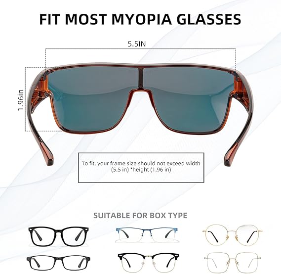 Lentes Deportivos Polarizados UV400 Over-Glass para Ciclistas con Medida ROCKBROS