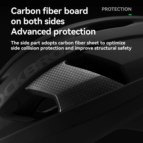 Casco Ciclismo Fibra de Carbono Ventilado Forro Antibacterial 3D-GRID ROCKBROS