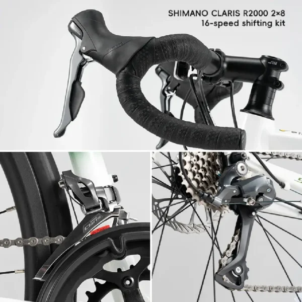 Bicicleta de Ruta Aluminio Spin-W2M Gris Rockbros - Imagen 2