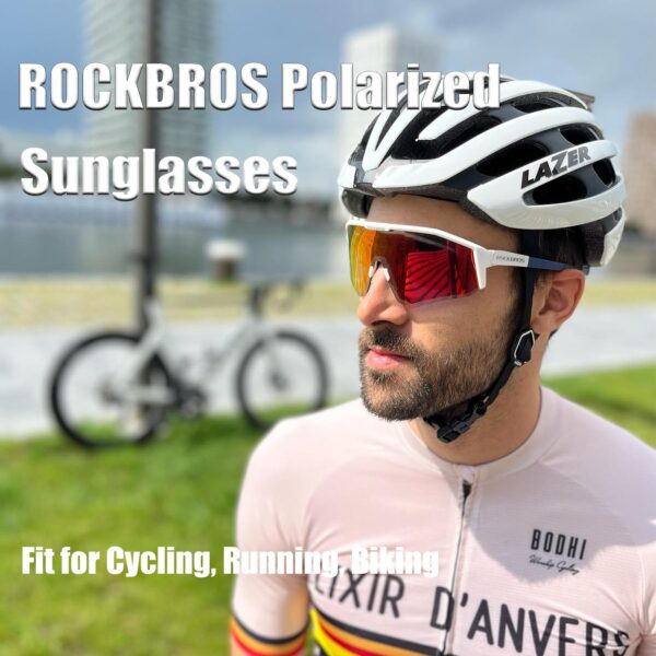 Lentes de Sol Polarizados Ligeros UV400 Montura Flexible ROCKBROS