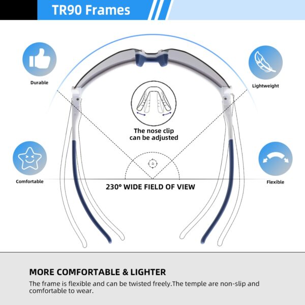Lentes de Sol Polarizados Ligeros UV400 Montura Flexible ROCKBROS