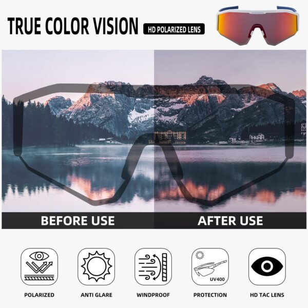 Lentes de Sol Polarizados Ligeros UV400 Montura Flexible ROCKBROS