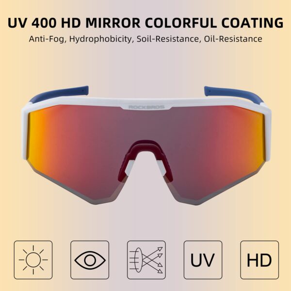 Lentes de Sol Polarizados Ligeros UV400 Montura Flexible ROCKBROS