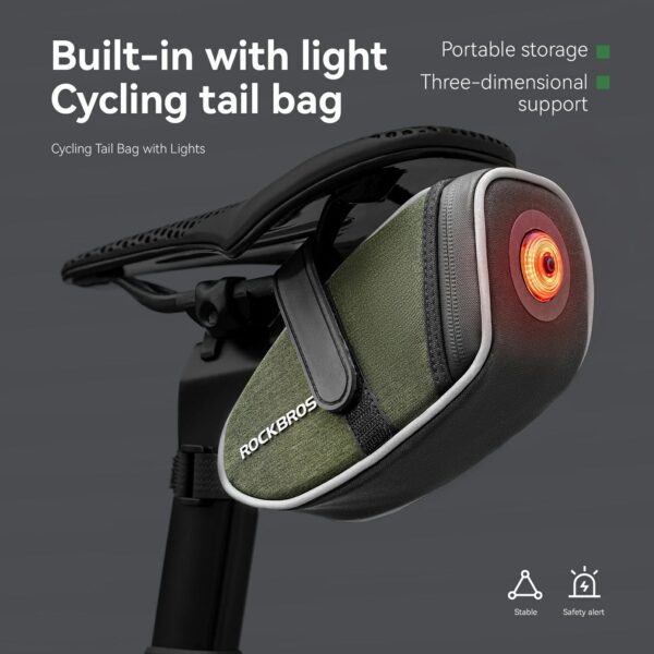 Bolso Trasero de Sillín Multifuncional con Luz LED ROCKBROS