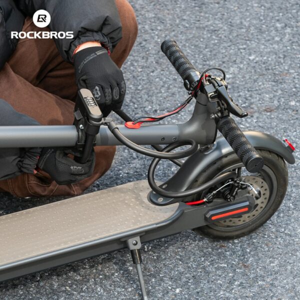 Candado U-Lock con Cable de Seguridad para Bicicleta y Patinete ROCKBROS