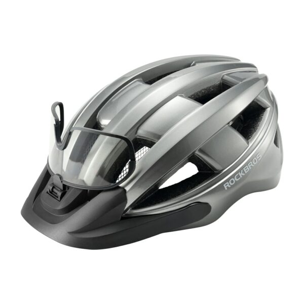 Casco Bicicleta con Visera Fotocromática y Luz Trasera Recargable USB ROCKBROS