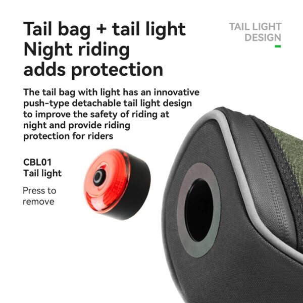Bolso Trasero de Sillín Multifuncional con Luz LED ROCKBROS