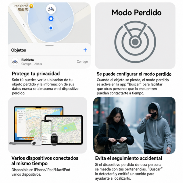 Localizador Antirrobo Bicicleta Compatible Apple AirTag - Imagen 7