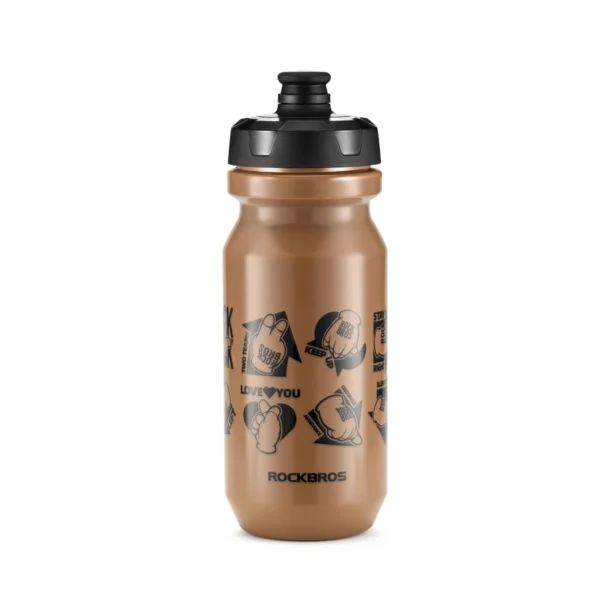 Botella de ciclismo Rockbros DCBT-100 600 ml color Marron