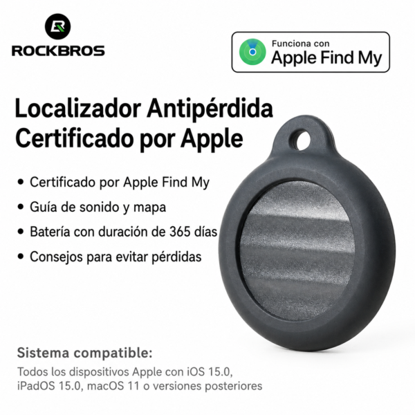 Localizador Antirrobo Bicicleta Compatible Apple AirTag - Imagen 2