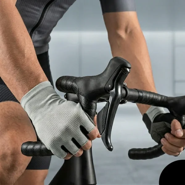 Guantes Ciclismo Medio Dedo Gel Verde Claro Rockbros 5401 - foto 3