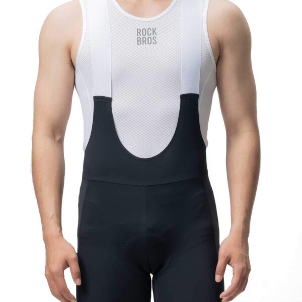 Culotte con tirantes RK13 Rockbros negro - puesto, vista frontal