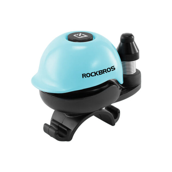 Timbre Bicicleta Aluminio 80dB Forma Casco Manubrio 22-34mm ROCKBROS