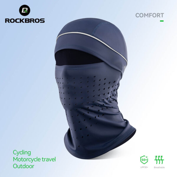 Pasamontañas Ice Silk Protección Solar y Cortaviento para Ciclismo ROCKBROS