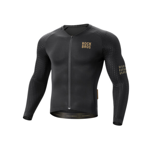 Jersey Ciclismo Hombre Manga Larga Corte 3D Diamond Fit ROCKBROS